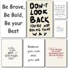 1PC Inspirational Quotes Poster Self-adhesive Art Waterproof Paper Sticker Coffee House Bar Room Wall Decor