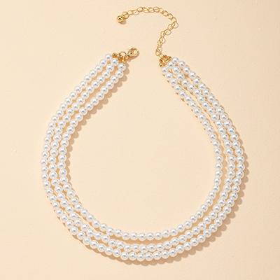 Popular Jewelry Three-layer Pearl Necklace New Neck Jewelry Small Pearl Multi-layer Necklace