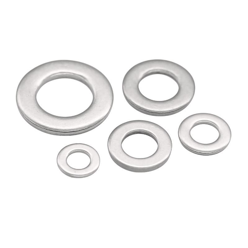 Jinguying Stainless Steel Flat Washer 201/304/316 Standard Size, No Burrs (GB97/DIN125)