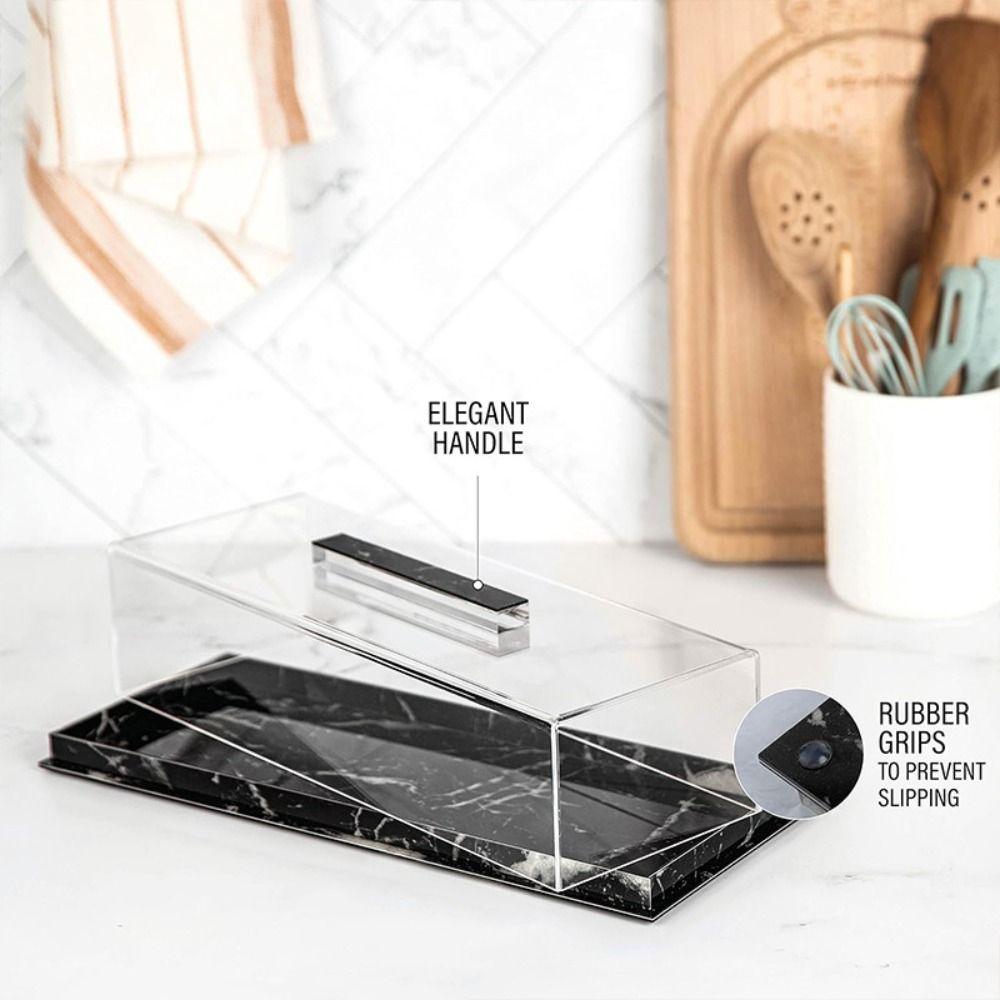 with Clear Lid Bakery Display Case Rectangular Bread Box  For Banquet Birthday Party Weddings