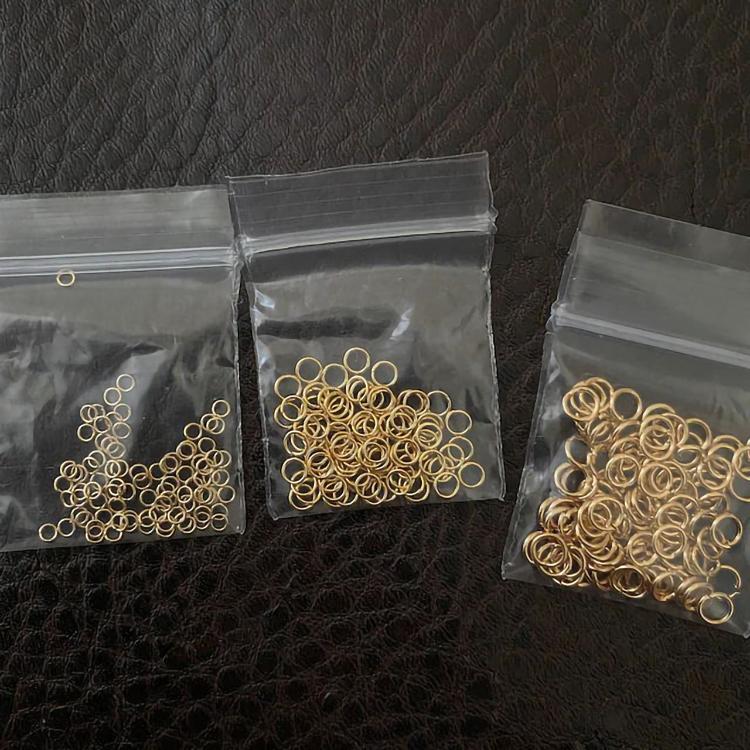 Factory Price High Quality 18k Gold Plated Stainless Steel Open Jump Rings of Jewelry Accessories