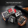 Oulm 3364 Herren Quadratisches Zifferblatt Lederarmband Quarz-Uhr