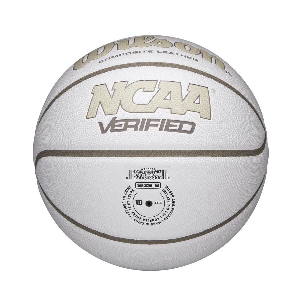 Wilson NCAA VERIFIED Weiß Größe 6 Basketball, Hellbraun, Indoor/Outdoor, (WZ2025603XB6)