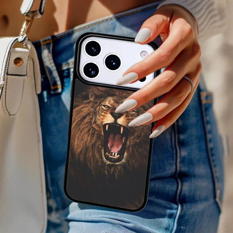 Animal Lion Wolf Tiger Phone Case For iPhone 17 Air 14 15 13 12 Max Cover For Apple 14 15 16 16e 11 Pro Max Plus Coque