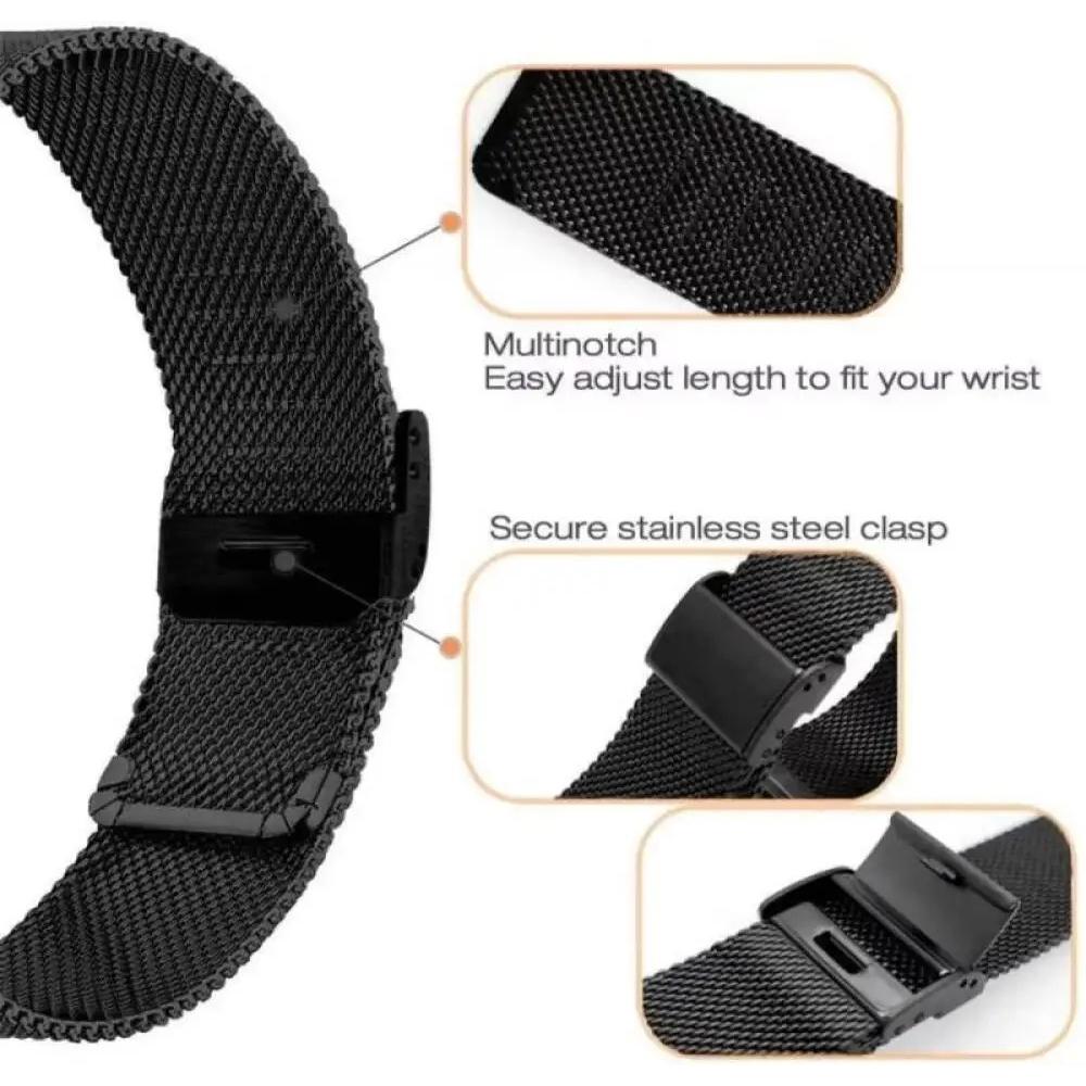 22mm Metal Milanese Watchband For Realme Watch 5/Realme S2 S S Pro Stainless Steel Replacement Strap For Realme 2 2 Pro/3 3 Pro