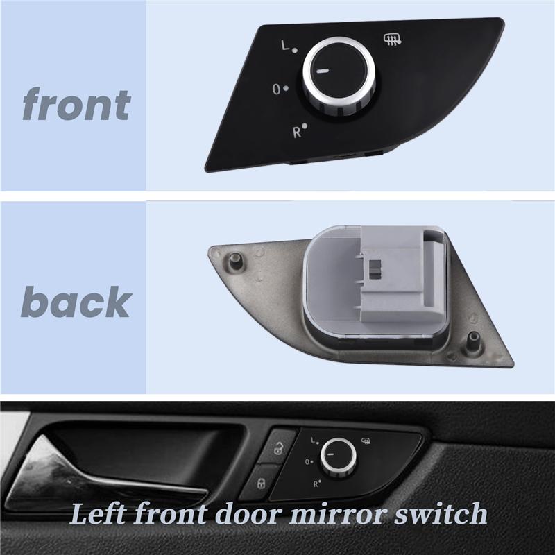 A03Z-New Front Left Door Rearview Mirror Switch Adjust Heat 56D959565A For  VW Passat B7 4Motion 2011-2015