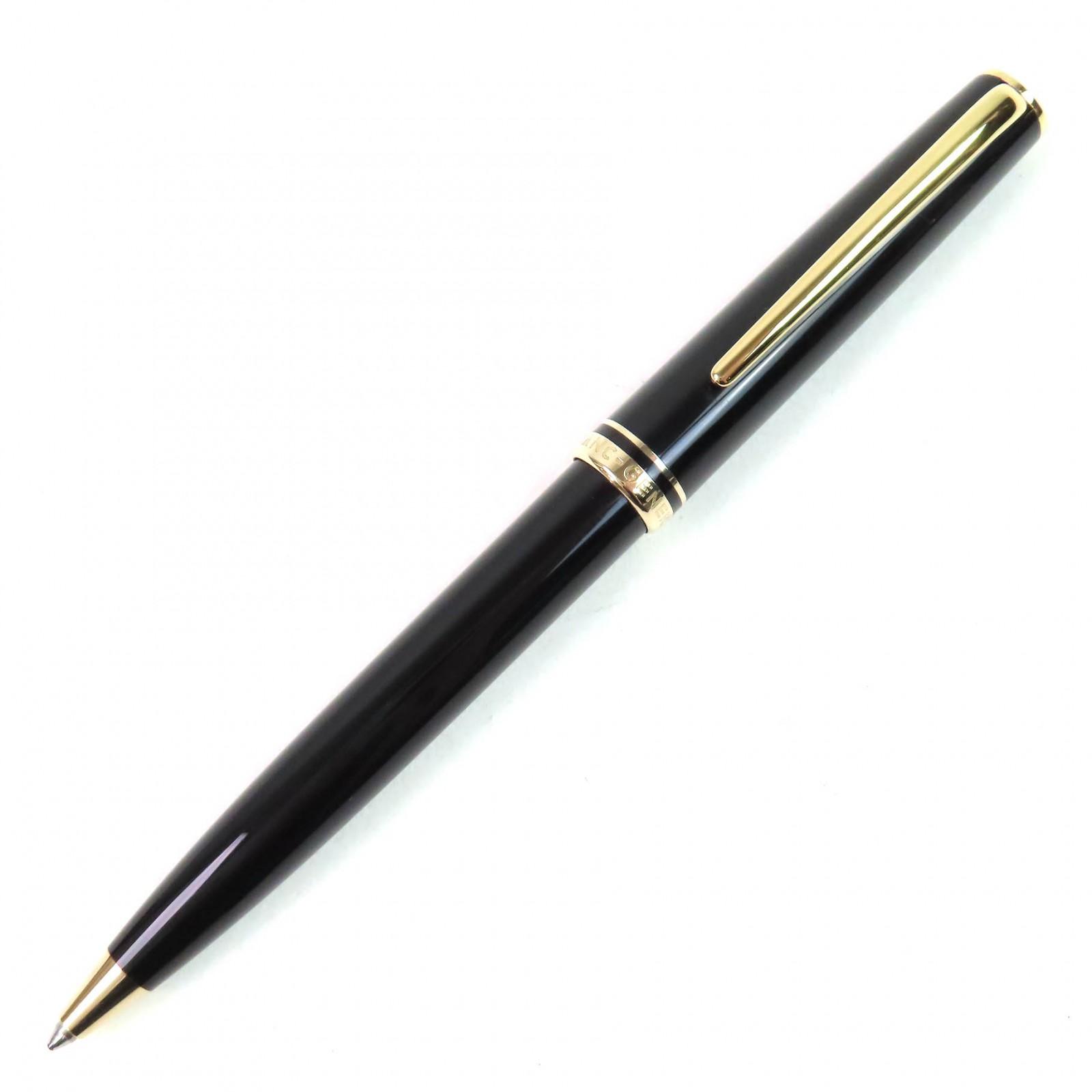 Great MONTBLANC Ballpoint pen generation White Star Twist Type Black gold mens Used