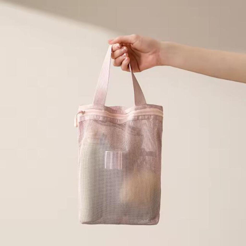 Portable Travel Handbags Mesh Makeup Toiletry Storage Bags Hanging Cosmetic Organizer Pouch Washing Body Shower Tools Organizer