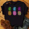 Maycaur Tee Women T-shirt Summer Short Sleeve Avocado Print Clothes Fashion  Cartoon Fruit Graphic T Shirt Kawai Female Tops TEE