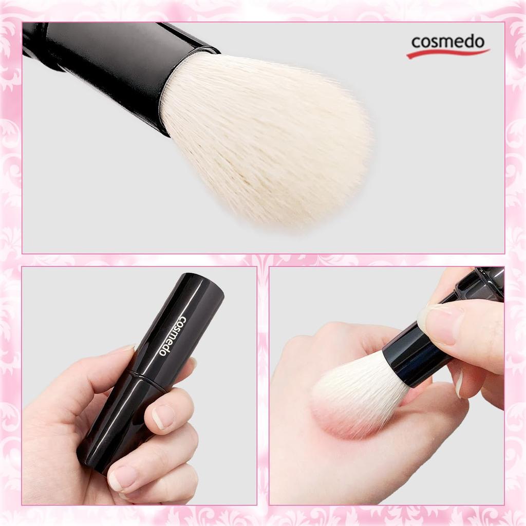 Cosme-do Kumano KK-F01 Retractable Portable Cheek Face Brush Goat Hair Makeup Travel