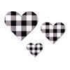 3 Pcs Wooden Heart Wall Decor Vintage Heart Shaped Wall Sign Rustic Hanging Love Plaque for Kitchen Bedroom Bathroom Living Room Farmhouse Decor