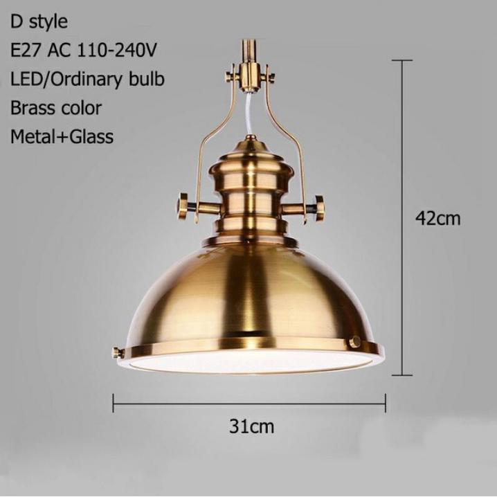 3 style Loft retro Industrial hanging Hardware metals pendant lamp vintage E27 LED lights Kitchen