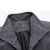 Men Jacket Warm Winter Trench Long Outwear Button Smart Overcoat 