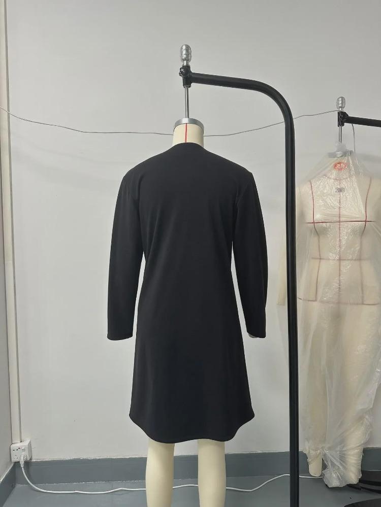 Stil American Palton Casual Lână cu Rever pentru Femei Europene