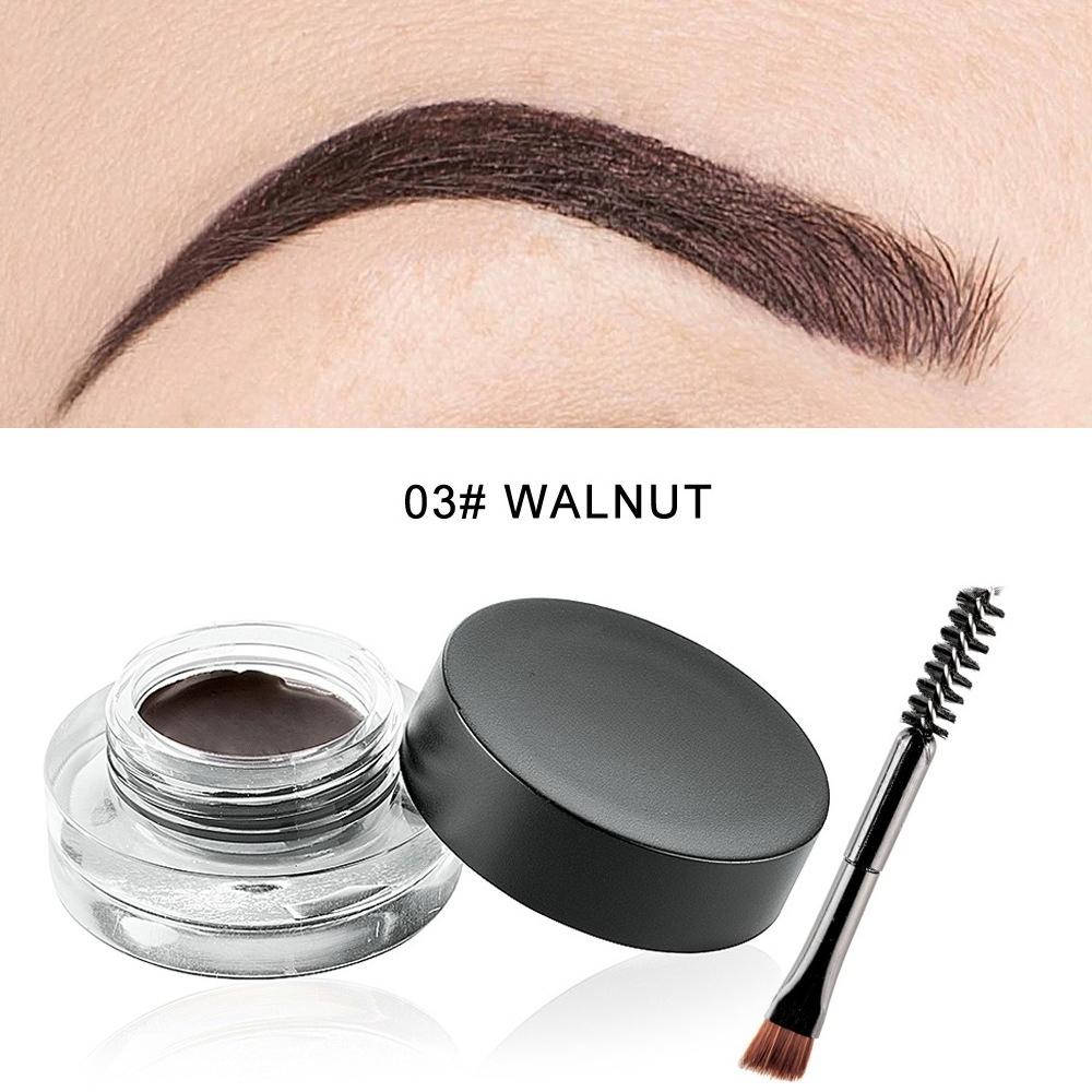 Eyebrow Cream, Waterproof Eyebrow Gel Long Lasting Brow Pomade with Brush, Natural Versatile Tinted Brow Gel Creates Natural Looking Brows