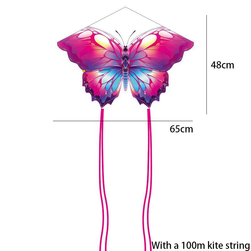 Premium Handmade Weifang Butterfly Kite With Grid Fabric Material фиолетовый