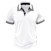 Men’s T-shirts Color Block Short Sleeves Polo Shirts Lapel Collar Tops Daily Casual Summer Menswear Tennis Golf Shirt