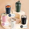 Premium 510ml Stainless Steel Thermos Coffee Cup with Digital Temperature Display High Quality Durable Black White Professional