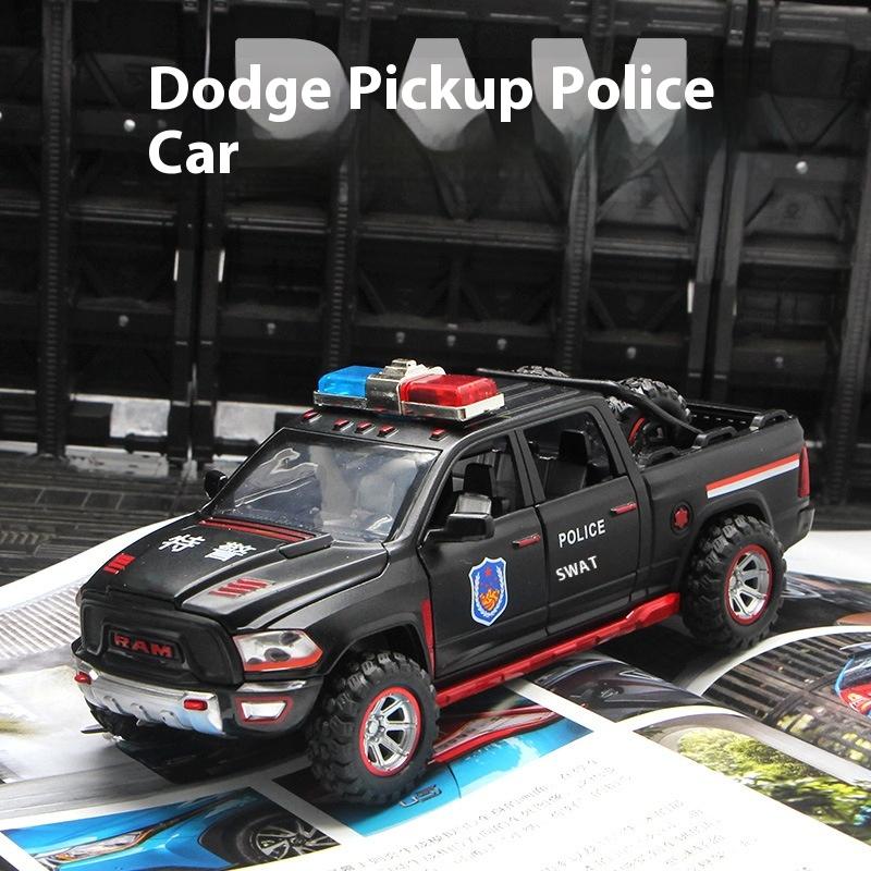 1:32 Dodge Ram Pickup Truck Alloy Off Road Car Diecast Model Sound Light Toy Home Decoration Ornaments Children Birthday Present