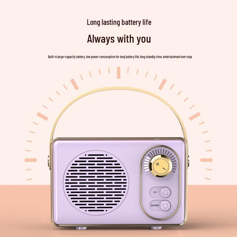 Mini Retro Style Portable Bluetooth Outdoor Speaker