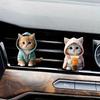1/2pcs Cute Cat Acrylic Car Aromatherapy, Long-lasting Fragrance, Vent Clip, Decorative and Aromatherapy Clip Air Freshener