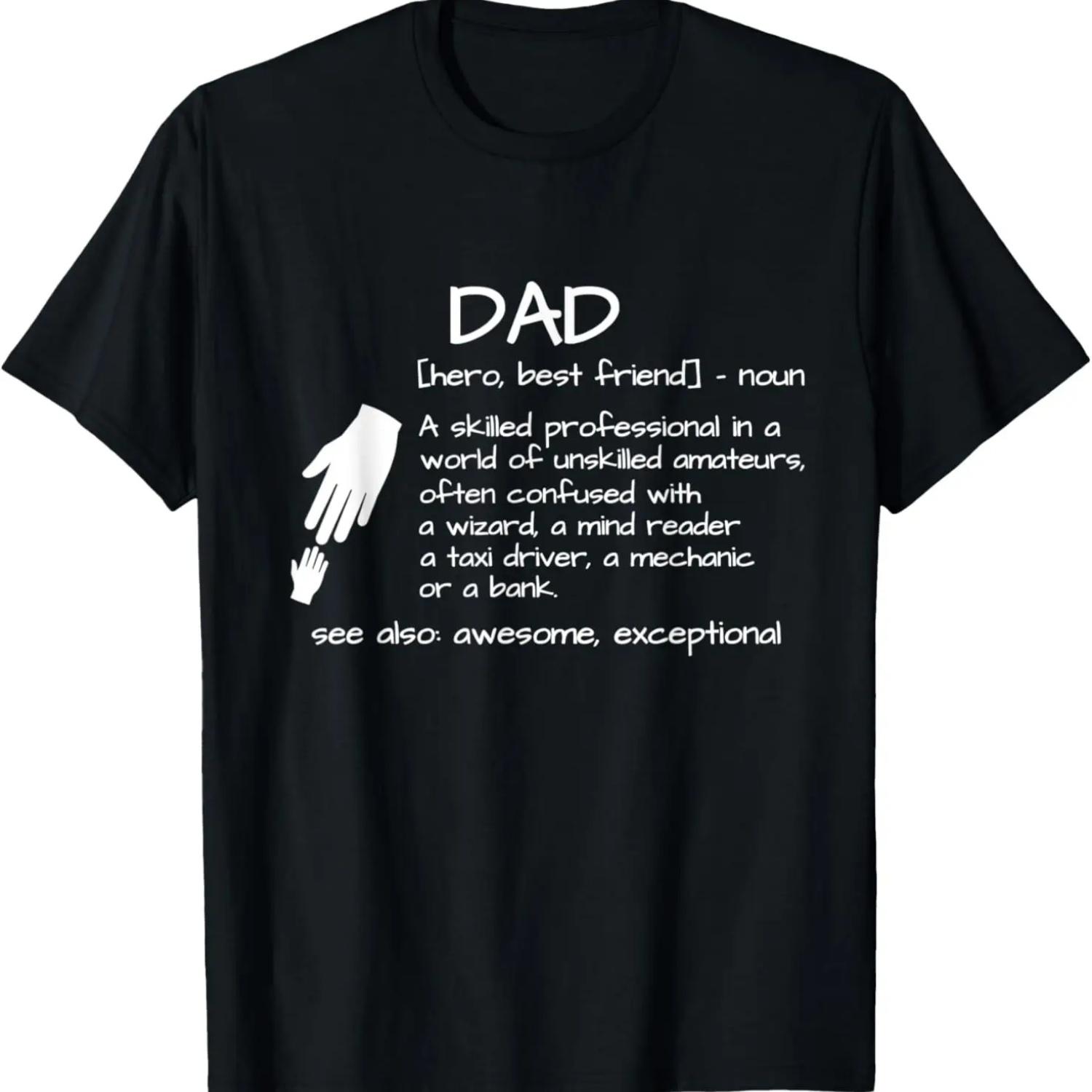 

Мужская забавная футболка с определением папы в подарок на День отца XXXXXL чёрный