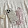 Kawaii Pastel Pink Floral Green Leaf Clear Phone Case For iPhone 14 15 16 17 Pro Max INS Fresh Style Large Window Shockproof Cov