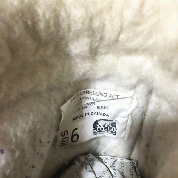Vintage SOREL Wyprodukowane w Kanadzie Buty Śniegowe z Wkładką Rozmiar 22.5-23.5 Brązowe(UŻYWANY)