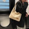 High-texture small bag 2025 new casual solid color women's bag popular large-capacity retro shoulder armpit bag