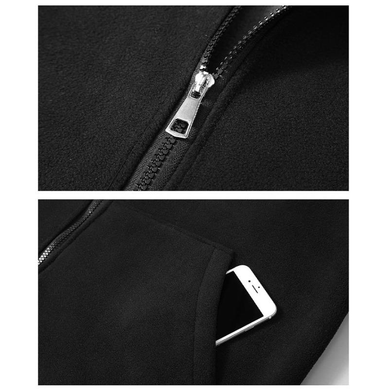 Thickened Polar Fleece Jacket Men's Fat Hooded Plus Fat To Increase Warmth Fleece Jacket Large Size