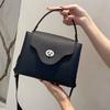 Leather women's bag summer new portable small square bag fashion trend shoulder bag, foreign style versatile oblique span bag