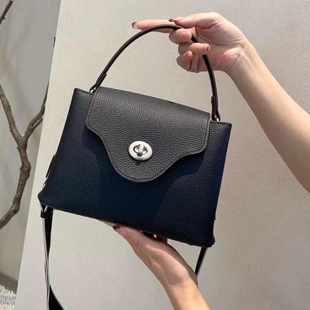 Leather women's bag summer new portable small square bag fashion trend shoulder bag, foreign style versatile oblique span bag