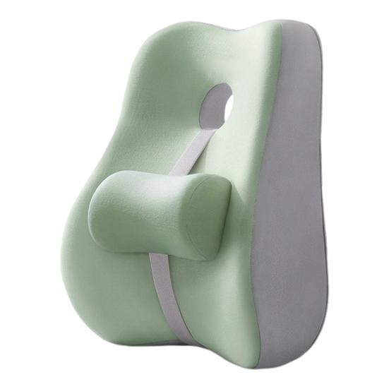 Lumbar Support Cushion Memory Foam Back Support Chair Lumbar Cushion with Adjustable Slider for Office Chair Computer Desk Chair Long Sitting Hours