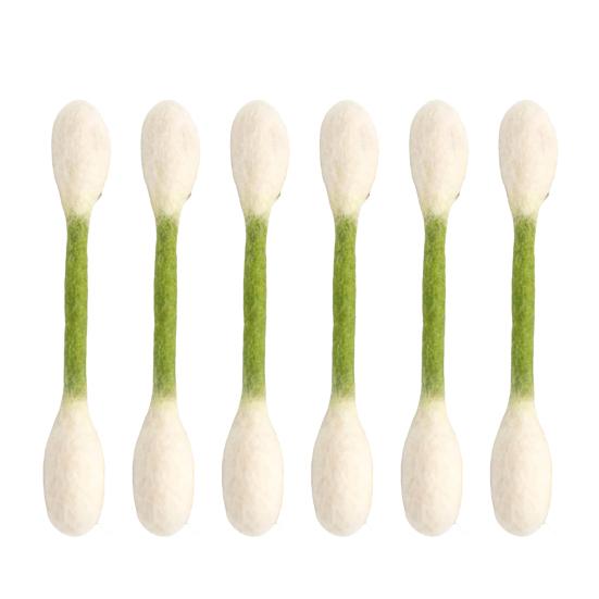 6Pcs Cotton Swabs Cat Toys with Catnip Giant Kitten Chew Sticks Indoor Cats Dental Care Teething Toy Big Felt Swab Interactive Boredom Toy