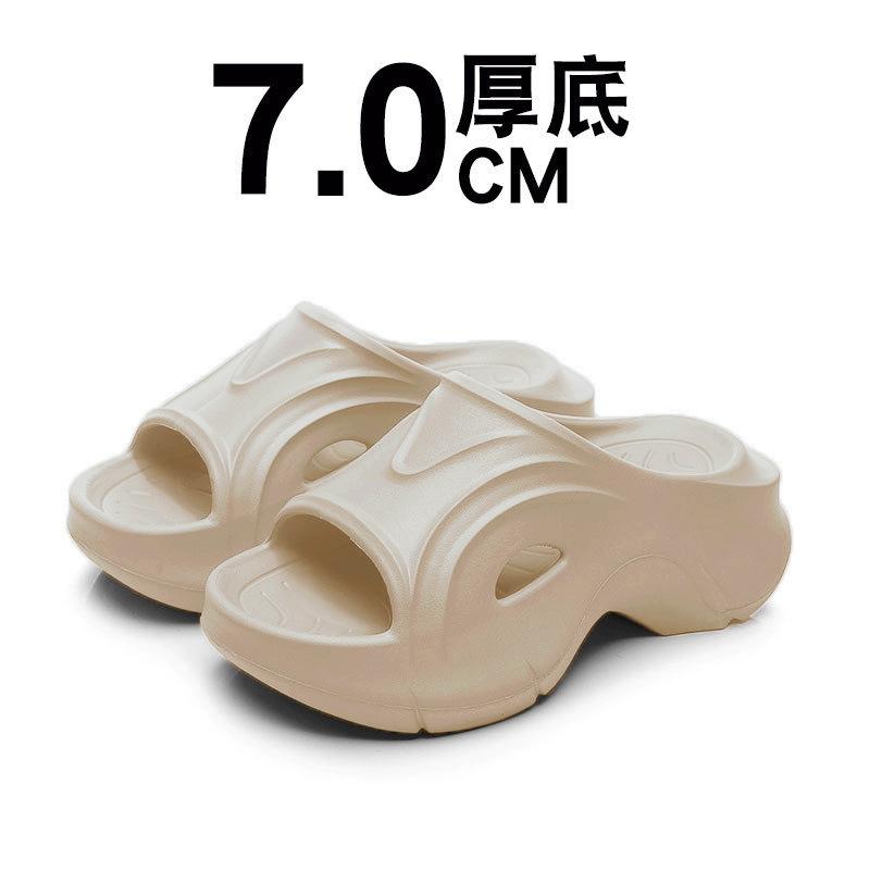 

Thick-soled slippers women s summer fashion outer wear cool slippers tide drag women s beach coconut drag 40/41 хаки