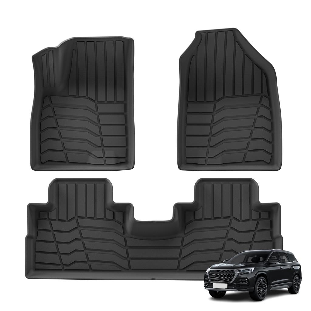 Smabee Left Drive for Chery Jetour Dashing 2023-2026 Car Floor Mats Cargo Trunk Backrest Pad TPE 3D Foot Mat All Weather