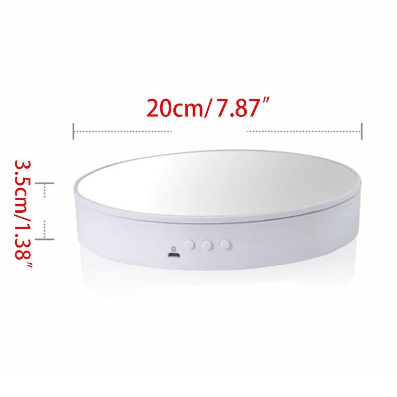 20cm 5V Electric Rotating Display Stand Turntable Photographic Video Shooting Stand Dynamic Rotating Display Stand