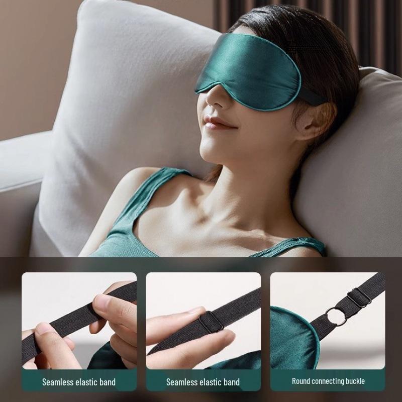 Seiden-Augenmaske - Doppelseitig Maulbeerseide Verdunkelnd, Druckfreies Design, Kostenloser Versand