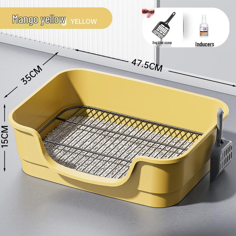 Dog Litter Box with Anti-Pee Pad Mesh Holder for Small, Medium, and Large Dogs