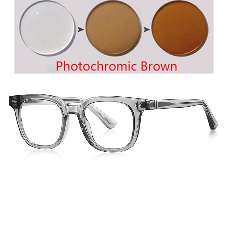 Transparent Blue Frame Square Short-Sight Prescription Glasses For The Nearsighted  Myopia Eyeglasses  0 -0.5 -0.75 To -6.0