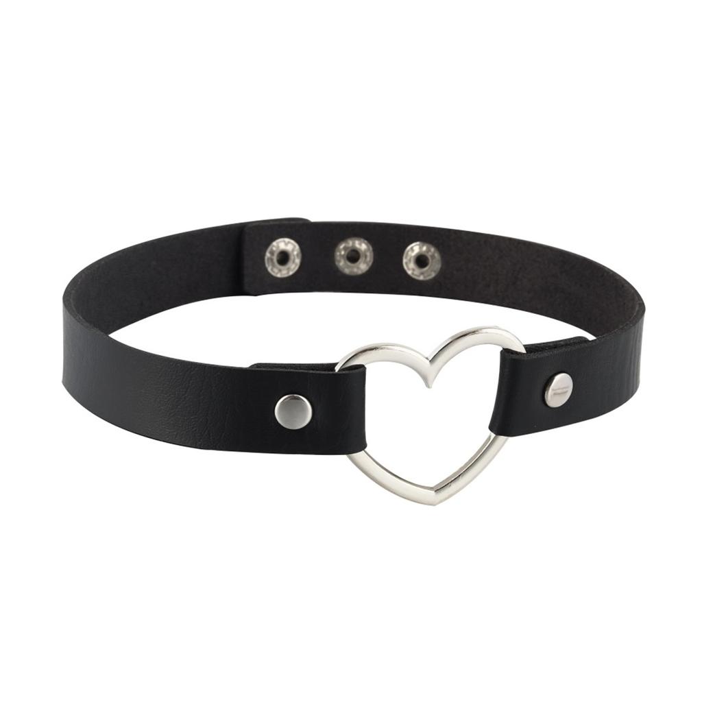 Gothic Collar For Girls Goth Choker Heart  Chocker Necklace Punk Rave  Accessories On The Neck Jewelry Decorations