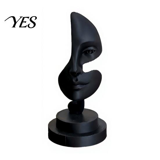 Modern Face Sculpture Abstract Art Sculpture, 3D Printed Minimalist Table Ornament, Human Statue for Living Room, Office, Shelf, Coffee Decor Artistic