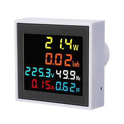300/400V Single Phase Energy Meter Din-Rail Electricity Usage Monitors Voltmeter Ammeter Watt Kwh Frequency Power Meter