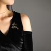 Bo Xin Yun Colorful Crystal Deer Brooch - Exquisite Plum Blossom Design for Women's Fashion Accessories