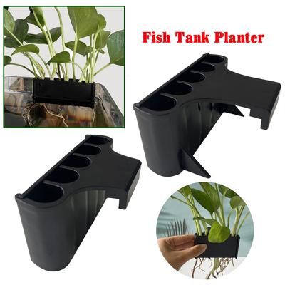 Planteur d'aquarium avec crochet intégré pour aquarium, plantes d'aquarium vivantes en pot, panier à plantes d'aquarium, décorations d'aquarium