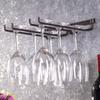 Hanging Metal Wine Cup Rack Bar Double Stemware Glass Bottle Goblet Inverted Holder