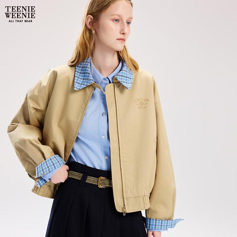 Teenie Weenie Women's Retro Plaid Lapel Jacket