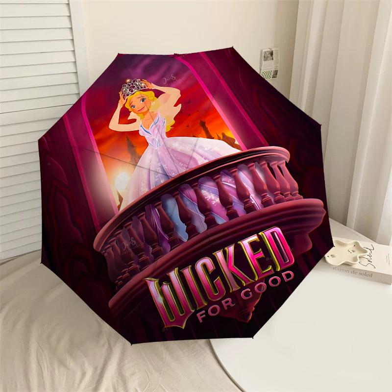

1PC Wicked Automatic Open/Close Umbrella with Windproof, 8-Rib Sturdy Canopy, Durable Ribs, Fashionable Design,1252A