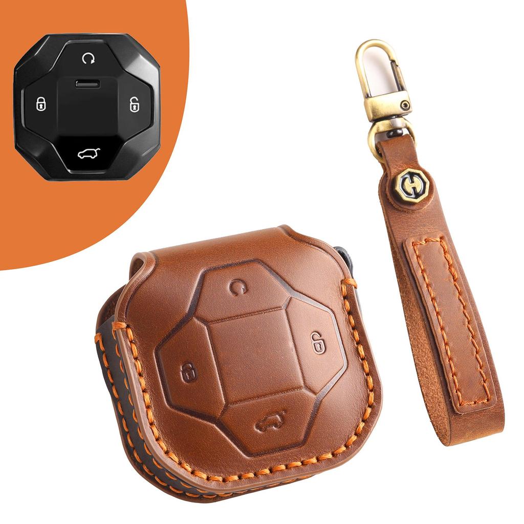 Prémiový kožený obal na klíč pro Jetour Traveler Discovery Cross PRO Chery 23 modely