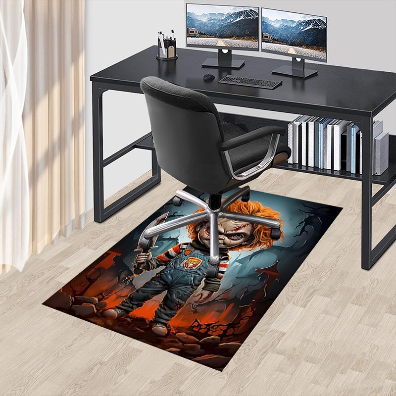 Horror Doll Knife Carpet For Playroom Bedroom Living Room Sofa Home Decorkids Game Area Rug Nonslip Floor Mat
